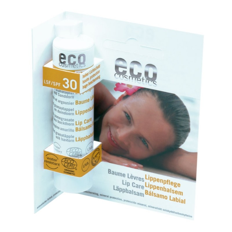 Balsam de buze bio cu protectie solara inalta FPS 30 - Eco Cosmetics 