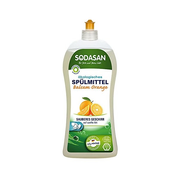 Detergent de vase cu balsam Portocala, 1L - Sodasan 