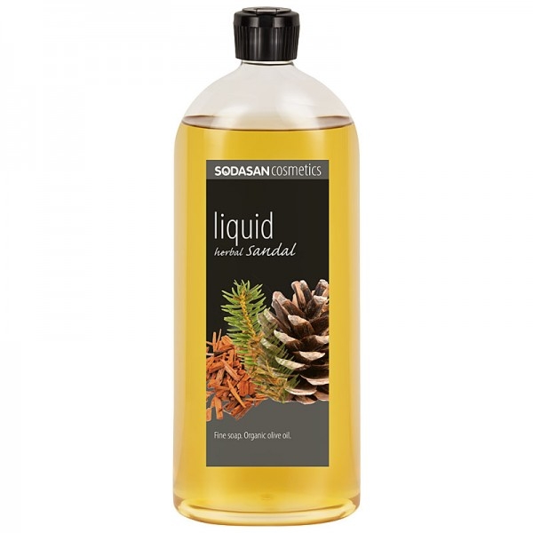 Sapun lichid-gel de dus Herbal Sandal (santal), 1L - Sodasan 