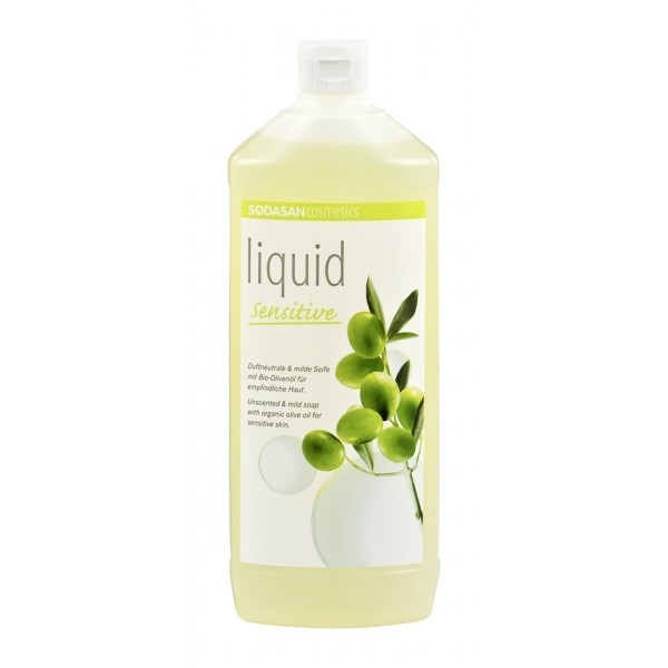 Sapun lichid-gel de dus Sensitive fara parfum, 1L - Sodasan 