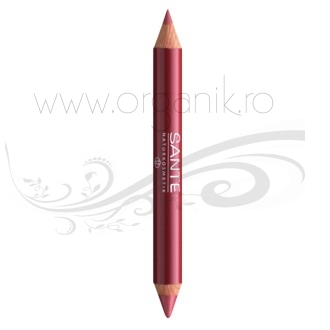 Ruj creion duo contur si stralucire, Natural Look 02 - SANTE NATURKOSMETIK