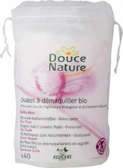 Ovale demachiante din bumbac bio, 40 buc - Douce Nature
