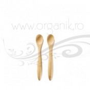 Set 2 lingurite din bambus bio pentru bebelusi - BAMBU