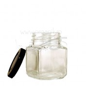 Borcan din sticla ZOIA cu capac metalic, 100 ml