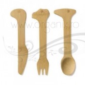 Set tacamuri din bambus bio Bamdino, 3 piese - BAMBU
