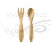 Set tacamuri din bambus organic pentru bebelusi, 4 piese - BAMBU