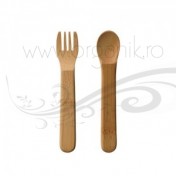 Set tacamuri din bambus bio pentru copii mici, 2 piese - BAMBU