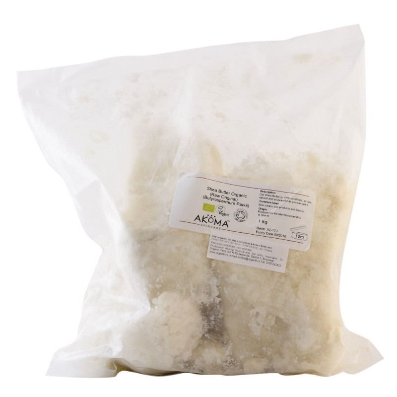 Unt organic de shea nerafinat Akoma Skincare - refill 1 kg, Uleiuri cosmetice