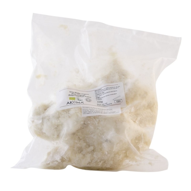 Unt organic de shea nerafinat Akoma Skincare - refill 550g, Uleiuri cosmetice