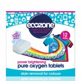 Tablete oxigen activ pentru improspatarea culorilor si indepartarea petelor, rufe colorate, 12 buc - ECOZONE
