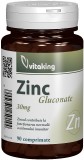 Gluconat de zinc 25mg, 90 comprimate - Vitaking